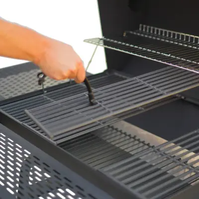 Master Forge 1010-Sq in Black Powder Coated Horizontal Charcoal Smoker parts