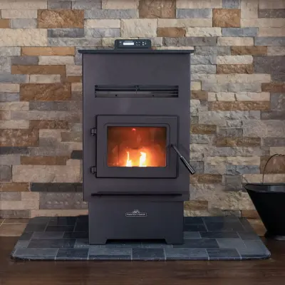 Master Forge 2200-sq ft Pellet Stove with 80-lb Hopper