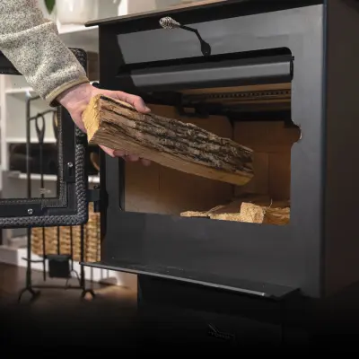 Master Forge 2500-sq ft Heating Area Firewood and Fire Logs Wood Stove 18 inch logs