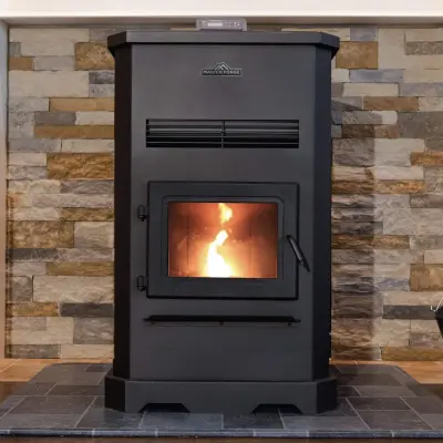 Master Forge 2500-sq ft Pellet Stove with 140-lb Hopper