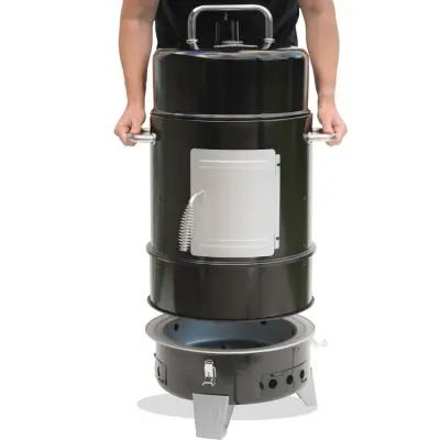 Master Forge 564-Sq in Black Vertical-Charcoal Smoker