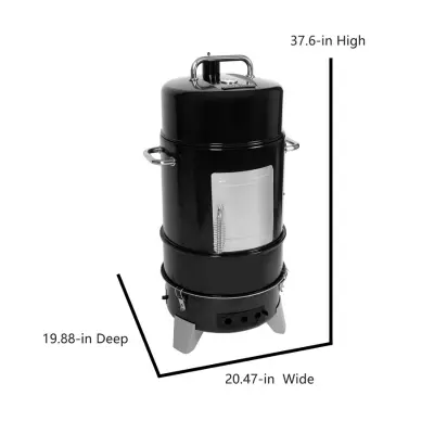 Master Forge 564-Sq in Black Vertical Charcoal Smoker dimension