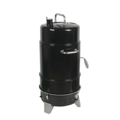Master Forge 564-Sq in Black Vertical Charcoal Smoker side
