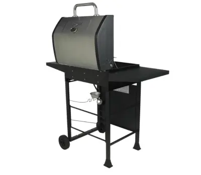 Master Forge Black & SilverPorcelain and Stainless Steel 3-Burner Liquid Propane Gas Grill