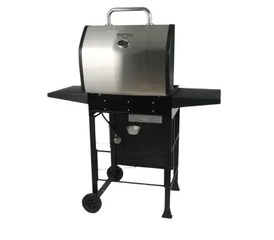 Master Forge Black and SilverPorcelain and Stainless Steel 3-Burner Liquid Propane Gas Grill back
