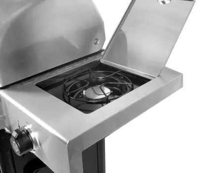 Master Forge Silver and Black Stainless Steel and Powder 1 Side Burner parts