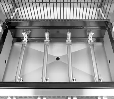 Master Forge Silver and Black Stainless Steel and Powder Coated 4-Burner Liquid Propane Gas Grill with 1 Side Burner part