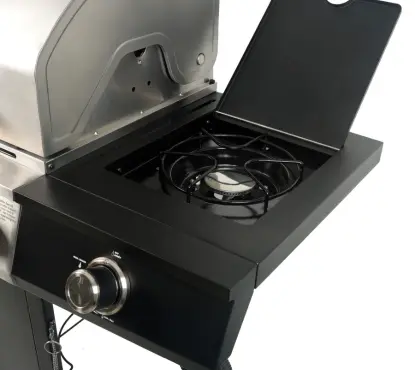 Master Forge Stainless Steel and Black 6-Burner Grill with 1 Side Burner