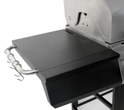 Master Forge Stainless Steel and Black 6-Burner Liquid Propane Gas Grill with 1 Side tabel